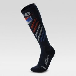 Skarpety narciarskie dla dorosłych UYN Natyon 3.0 Ski Socks Great Britain. Czarne skarpety Uyn, bez wzorów. Za 169.99 zł.