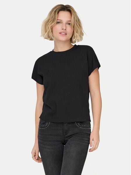 ONLY T-Shirt Erica 15308926 Czarny Oversize. Czarne t-shirty Only, s, bez wzorów, z bawełny, bez kołnierzyka, bez ramiączek. Za 64.99 zł.