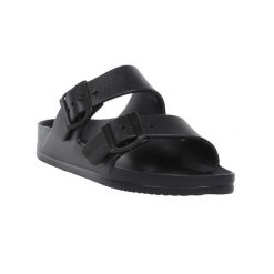 Klapki Damskie Lady Brooklyn. Czarne klapki Regatta, bez wzorów, z materiału, bez obcasa. Za 89.99 zł.
