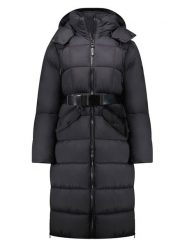 Geographical Norway Płaszcz pikowany "Antrena" w kolorze czarnym rozmiar: L. Czarne płaszcze Geographical Norway, l, bez wzorów, ze skóry, bez kaptura. Za 367.22 zł.