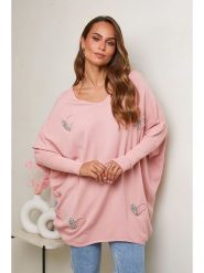 Soft Cashmere Sweter w kolorze jasnoróżowym rozmiar: 38/40. Różowe swetry Soft Cashmere, bez wzorów, bez ramiączek. Za 130.99 zł.