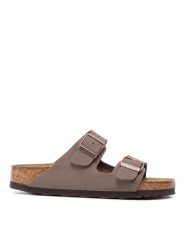 Birkenstock Klapki Arizona Birko-Flor 0151183 Brązowy. Brązowe klapki Birkenstock, bez wzorów, ze skóry, bez obcasa. Za 369.99 zł.