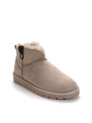 Blackfield Botki zimowe "Efza" w kolorze beżowym rozmiar: 36. Brązowe botki Blackfield, na zimę, z aplikacjami, z materiału, z okrągłym noskiem, bez obcasa, bez zapięcia. Za 135.17 zł.