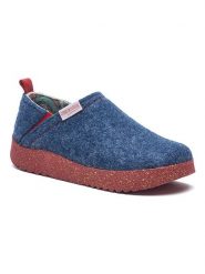 Comfortfusse Kapcie w kolorze niebieskim rozmiar: 39. Niebieskie obuwie domowe Comfortfüße, bez wzorów, z materiału, bez zapięcia. Za 190.18 zł.