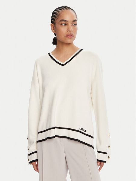 Liu Jo Sport Sweter TF5229 MS59L Écru Regular Fit. Swetry Liu Jo Sport, l, bez wzorów, z syntetyku, bez ramiączek. Za 579.99 zł.