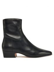 Nokwol Botki Dusty Czarny. Czarne botki Nokwol, bez wzorów, ze skóry, bez obcasa, na płaskiej podeszwie, bez zapięcia. Za 659.99 zł.