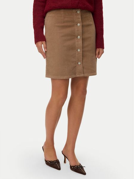 Vero Moda Spódnica mini Etta 10315342 Beżowy Regular Fit. Brązowe spódnice Vero Moda, m, bez wzorów, z bawełny, mini. Za 99.99 zł.