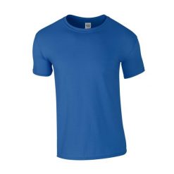Koszulka Softstyle Dla Dorosłych Unisex. Niebieskie bluzki GILDAN, xl, bez wzorów, sportowe, bez kołnierzyka, bez ramiączek. Za 28.99 zł.