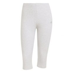 Legginsy Seasonal Essentials Rib Capri. Szare legginsy Adidas, bez wzorów, z dzianiny. Za 149.00 zł.