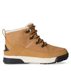 Botki The North Face. Brązowe botki The North Face, bez wzorów, bez obcasa, na płaskiej podeszwie, bez zapięcia. Za 699.99 zł.