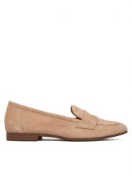 Caprice Lordsy 9-24200-44 Beżowy. Brązowe lordsy Caprice, bez wzorów, ze skóry, bez obcasa, bez zapięcia. Za 287.99 zł.