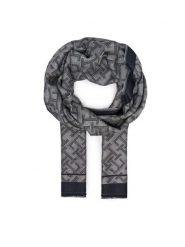 Tommy Hilfiger Szal Th Monologo AW0AW19115 Granatowy. Niebieskie rękawiczki TOMMY HILFIGER, bez wzorów. Za 289.99 zł.