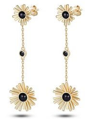 DI GIORGIO Pozłacane kolczyki-wkrętki z onyksami i cyrkoniami rozmiar: onesize. Czarne kolczyki DI GIORGIO, z cyrkonią, pozłacane. Za 261.05 zł.