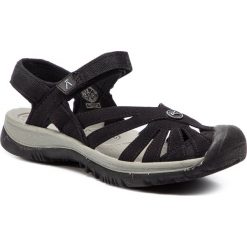 Sandały KEEN - Rose Sandal 1008783 Black/Neutral Grey. Czarne sandały Keen, bez wzorów, z materiału, sportowe, bez obcasa, bez zapięcia. W wyprzedaży za 269.00 zł.