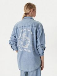 Billabong Koszula jeansowa Down The Coast EBJWT00122 Niebieski Oversize. Niebieskie koszule Billabong, xs, bez wzorów, z bawełny, bez kołnierzyka, bez ramiączek. Za 299.99 zł.