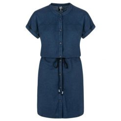 Sukienka damska LOAP Nella niebieska M. Niebieskie sukienki Lolë, m, bez wzorów, klasyczne, bez kołnierzyka, bez ramiączek, sportowe. Za 195.99 zł.