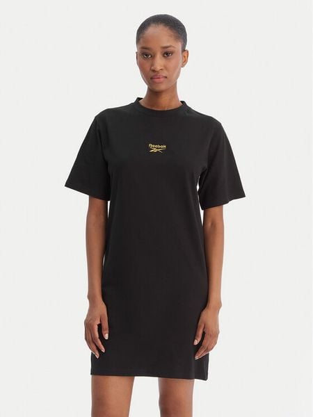 Reebok Sukienka codzienna Surya RK25502CCW Czarny Regular Fit. Czarne sukienki Reebok, na co dzień, l, bez wzorów, z bawełny, bez kołnierzyka, bez ramiączek, proste. Za 129.99 zł.