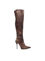 DeeZee Kozaki LXHB4-21 Brązowy. Brązowe kozaki DeeZee, z materiału, bez obcasa, na szpilce, bez zapięcia. Za 349.99 zł.
