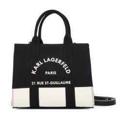 Torebka KARL LAGERFELD. Czarne torebki klasyczne KARL LAGERFELD, bez wzorów, bez dodatków. Za 429.99 zł.