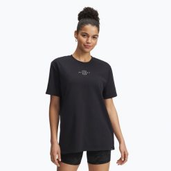 Koszulka damska Under Armour Project Rock Campus. Czarne koszulki sportowe Under Armour, bez wzorów, bez ramiączek. Za 159.99 zł.