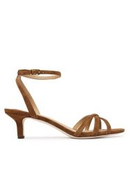 LAUREN RALPH LAUREN Sandały 802P06395009 Brązowy. Brązowe sandały Lauren Ralph Lauren, bez wzorów, ze skóry, bez obcasa, na szpilce, bez zapięcia. Za 729.99 zł.