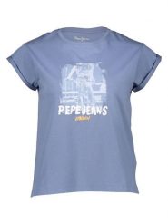 Pepe Jeans Koszulka w kolorze niebieskim rozmiar: XS. Niebieskie bluzki Pepe Jeans, xs, bez wzorów, z bawełny, bez kołnierzyka, bez ramiączek. Za 74.81 zł.