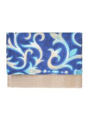 BLE Kopertówka w kolorze niebiesko-beżowym - 26 x 19 x 2 cm rozmiar: onesize. Brązowe kopertówki BLE, bez wzorów, z materiału, bez dodatków. Za 24.95 zł.