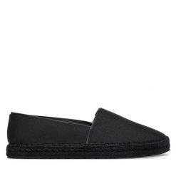 Espadryle Calvin Klein. Czarne espadryle Calvin Klein, bez wzorów, bez obcasa, bez zapięcia. Za 189.99 zł.