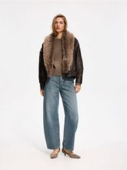 Jeansy barrel leg - indigo jeans. Niebieskie jeansy Reserved, bez wzorów. Za 129.99 zł.