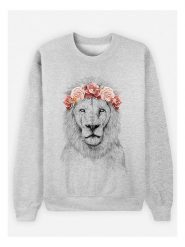 WOOOP Bluza "Festival Lion" w kolorze szarym rozmiar: XS. Szare bluzy Wooop, xs, bez wzorów, bez kaptura. Za 100.99 zł.