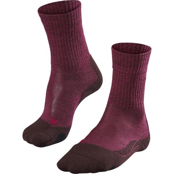 Skarpetki damskie Falke TK2 Wool. Czerwone skarpety Falke, bez wzorów, z materiału. Za 172.00 zł.