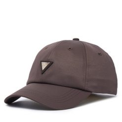Czapka z daszkiem Guess. Brązowe czapki Guess, z aplikacjami. Za 154.99 zł.
