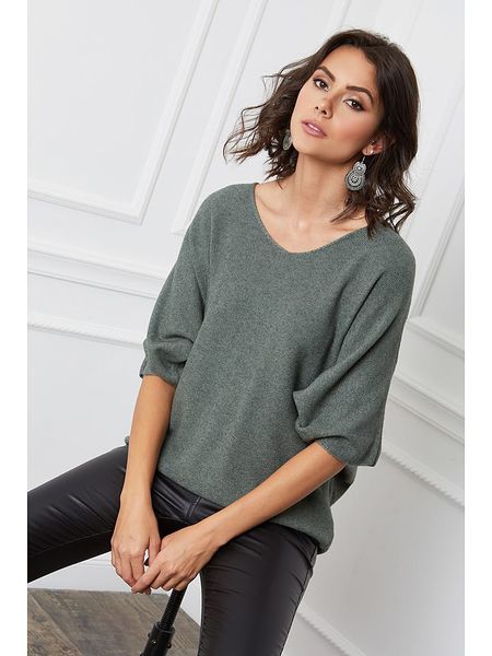 Joséfine Sweter "Dalor" w kolorze khaki rozmiar: M. Brązowe swetry Joséfine, m, bez wzorów, z kaszmiru, bez ramiączek. Za 228.92 zł.