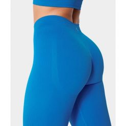 Legginsy bezszwowe z push-up dla kobiet na siłownię Carpatree Eris. Niebieskie legginsy Carpatree, bez wzorów, na fitness i siłownię. Za 219.99 zł.