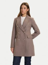 Morgan Płaszcz przejściowy 252-GCHA Beżowy Regular Fit. Brązowe płaszcze Morgan, bez wzorów, z syntetyku, bez kaptura. Za 539.99 zł.