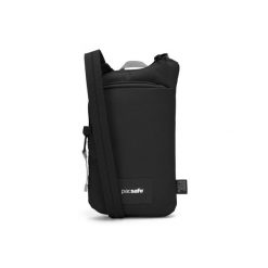Saszetka Pacsafe Go Tech Crossbody - jet black. Czarne torby na ramię Pacsafe, bez wzorów, sportowe, bez dodatków. Za 230.99 zł.