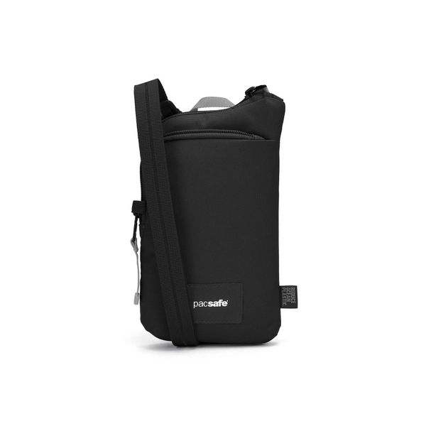 Saszetka Pacsafe Go Tech Crossbody - jet black. Czarne torby na ramię Pacsafe, bez wzorów, sportowe, bez dodatków. Za 228.99 zł.