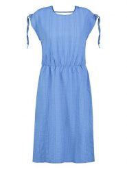 Sublevel Sukienka w kolorze niebieskim rozmiar: M. Niebieskie sukienki Sublevel, na co dzień, m, bez wzorów, bez kołnierzyka, bez ramiączek, midi, proste. Za 82.99 zł.