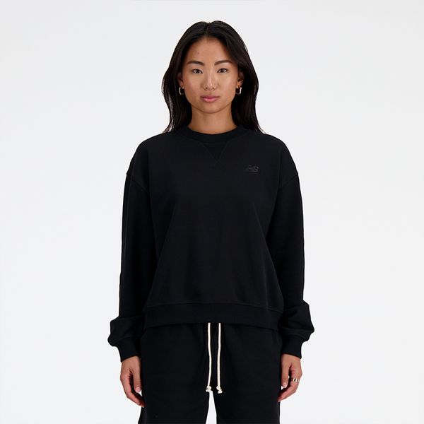 Bluza damska New Balance WT41500BK – czarna. Czarne bluzy New Balance, s, bez wzorów, z bawełny, bez kaptura. Za 359.99 zł.