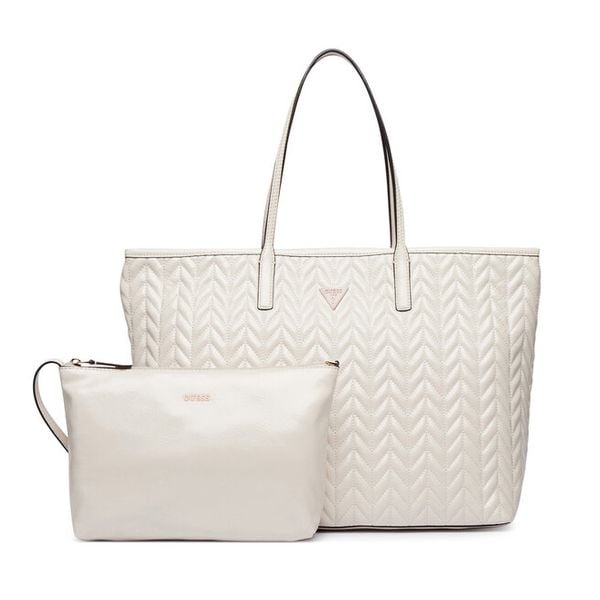 Torebka Guess. Białe shopper Guess, z aplikacjami, bez dodatków. Za 719.99 zł.