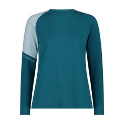 Koszulka damska turystyczna CMP 34N2166. Zielone koszulki sportowe CMP, bez wzorów, bez ramiączek. W wyprzedaży za 153.99 zł.