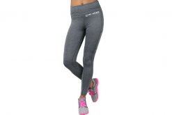 Leginsy fitness damskie Leggins PUSHUP-GREY. Szare legginsy sportowe Gym Hero, s, bez wzorów, z elastanu, na fitness i siłownię. Za 99.99 zł.