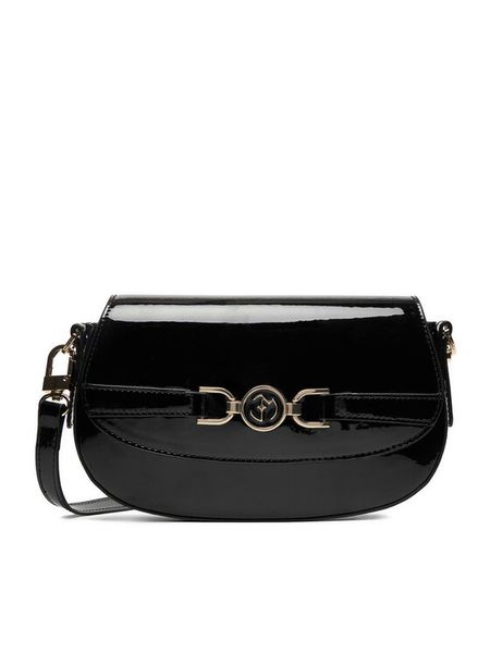 Eva Minge Torebka EO-ALMA-KY158-1 Czarny. Czarne listonoszki Eva Minge, bez wzorów, z materiału, bez dodatków. Za 219.99 zł.