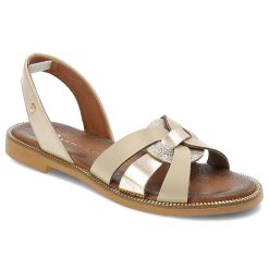Beżowe Sandały Armodo Modne Buty Damskie. Brązowe sandały Armodo, bez wzorów, bez obcasa, na obcasie, bez zapięcia. Za 289.00 zł.