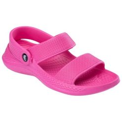 Sandały Damskie / Sandały Damskie. Czerwone sandały MARTES ESSENTIALS, bez wzorów, z materiału, z otwartym noskiem, bez obcasa, bez zapięcia. Za 61.99 zł.