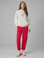 Bluza dresowa loose z kapturem damska 4F 4FRSS26TSWSF2836. Brązowe bluzy 4f, s, bez wzorów, z bawełny, z kapturem. Za 149.99 zł.