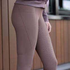 Damskie legginsy jeździeckie z pełną przyczepnością Harry's Horse Classy. Brązowe legginsy HARRYS HORSE, s, z aplikacjami, z elastanu, z podwyższonym stanem, długie. Za 292.50 zł.