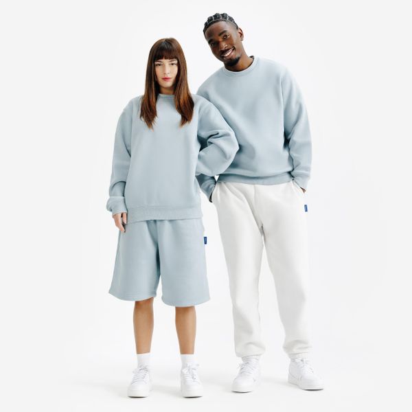 Bluza z okrągłym dekoltem unisex Elementals. Niebieskie bluzy DECATHLON, xl, bez wzorów, z bawełny, bez kaptura. Za 149.99 zł.