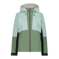 Kurtka przeciwdeszczowa z odpinanym kapturem damska CMP. Niebieskie kurtki sportowe CMP, bez wzorów, trekkingowe. Za 584.70 zł.