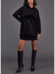 LA Angels Sukienka dresowa w kolorze czarnym rozmiar: M. Czarne sukienki LA Angels, m, bez wzorów, z dresówki, bez kołnierzyka, bez ramiączek, mini. Za 152.99 zł.